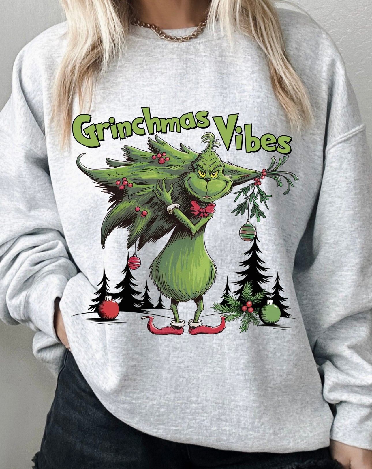 Grinchmas vibes crewneck