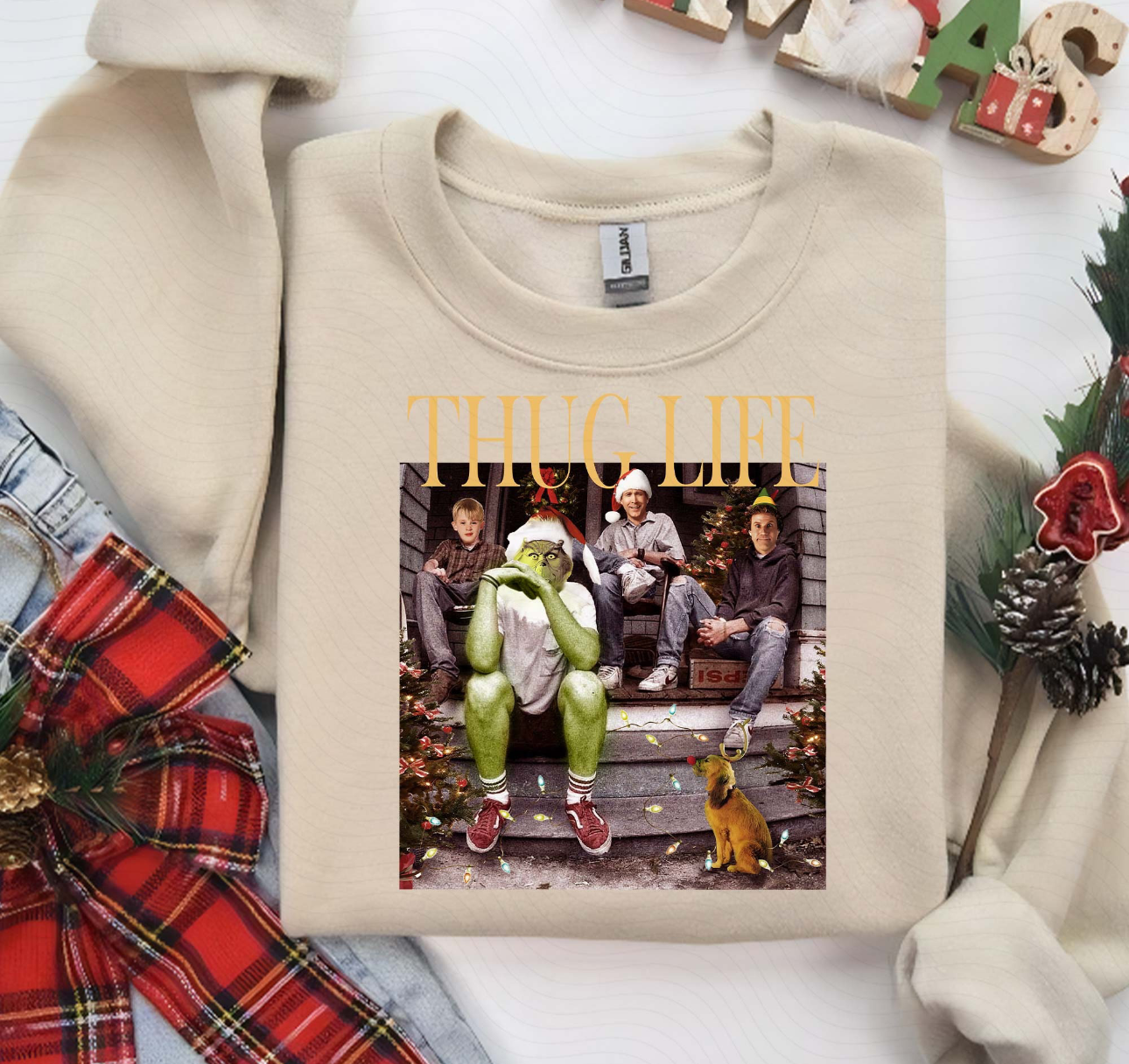Christmas thug life crewneck