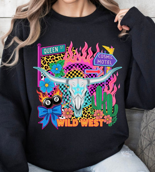 Western neon crewneck