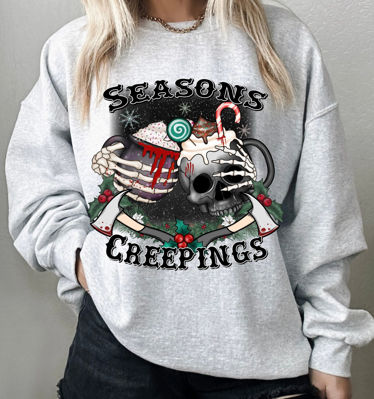 Seasons creepings spooky Christmas crewneck