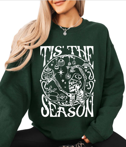 Skull tis the season crewneck