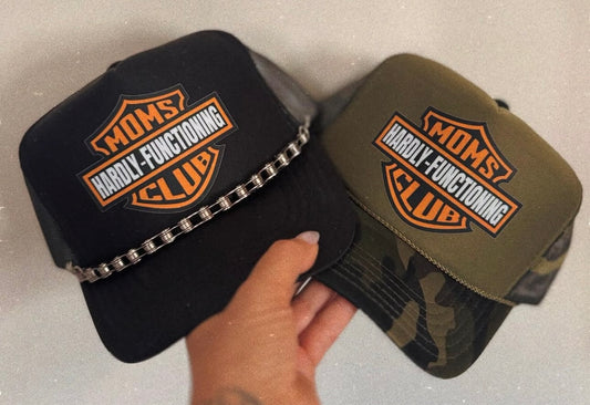 Moms hardly functioning club  Trucker hat