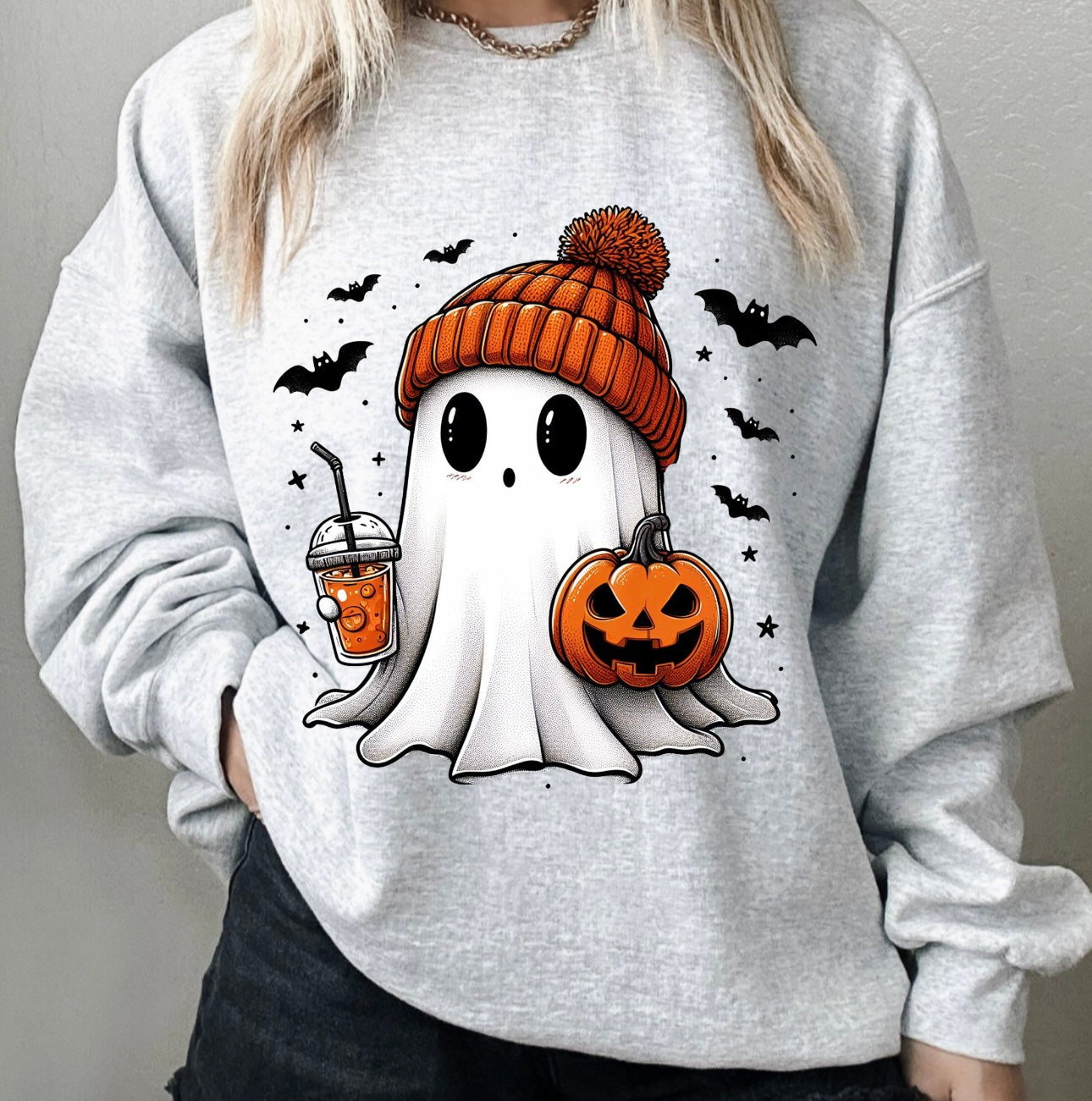 Halloween ghostie crewneck