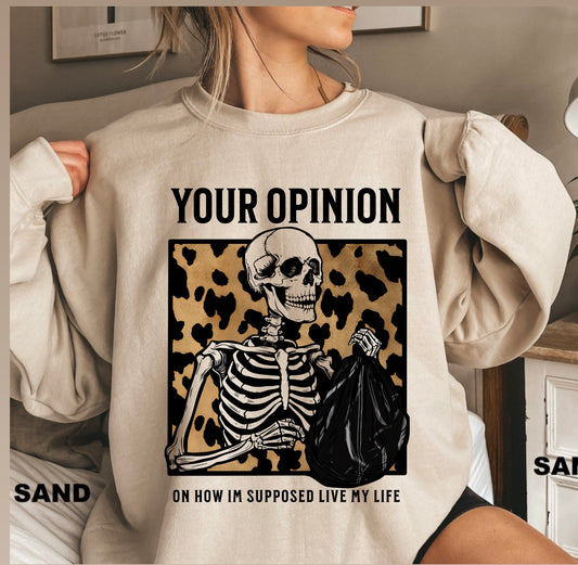 Your opinion is trash crewneck