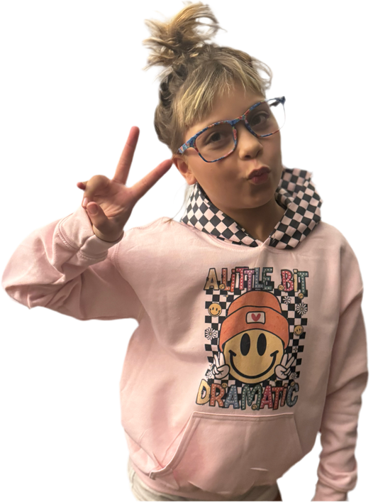 Little bit dramatic youth hoodie
