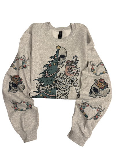 Sorta merry sorta spooky crewneck
