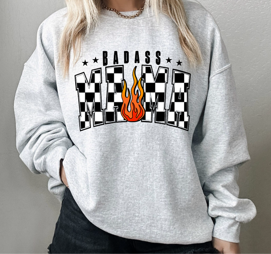 Checkered badass mama shirt