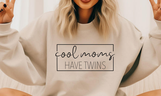 Cool moms have twins crewneck