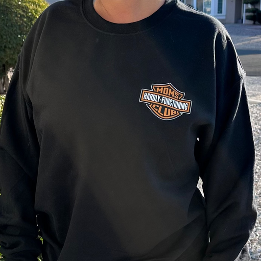 Hardly  functioning mom(Harley Davidson) crewneck