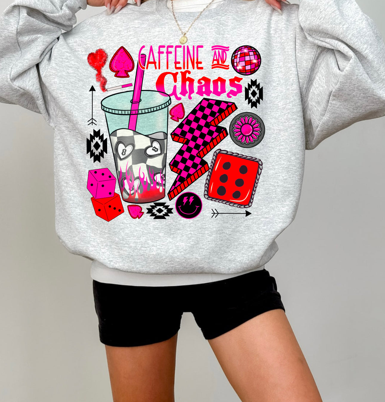 Caffeine&chaos crewneck