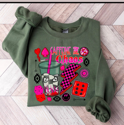 Caffeine&chaos crewneck