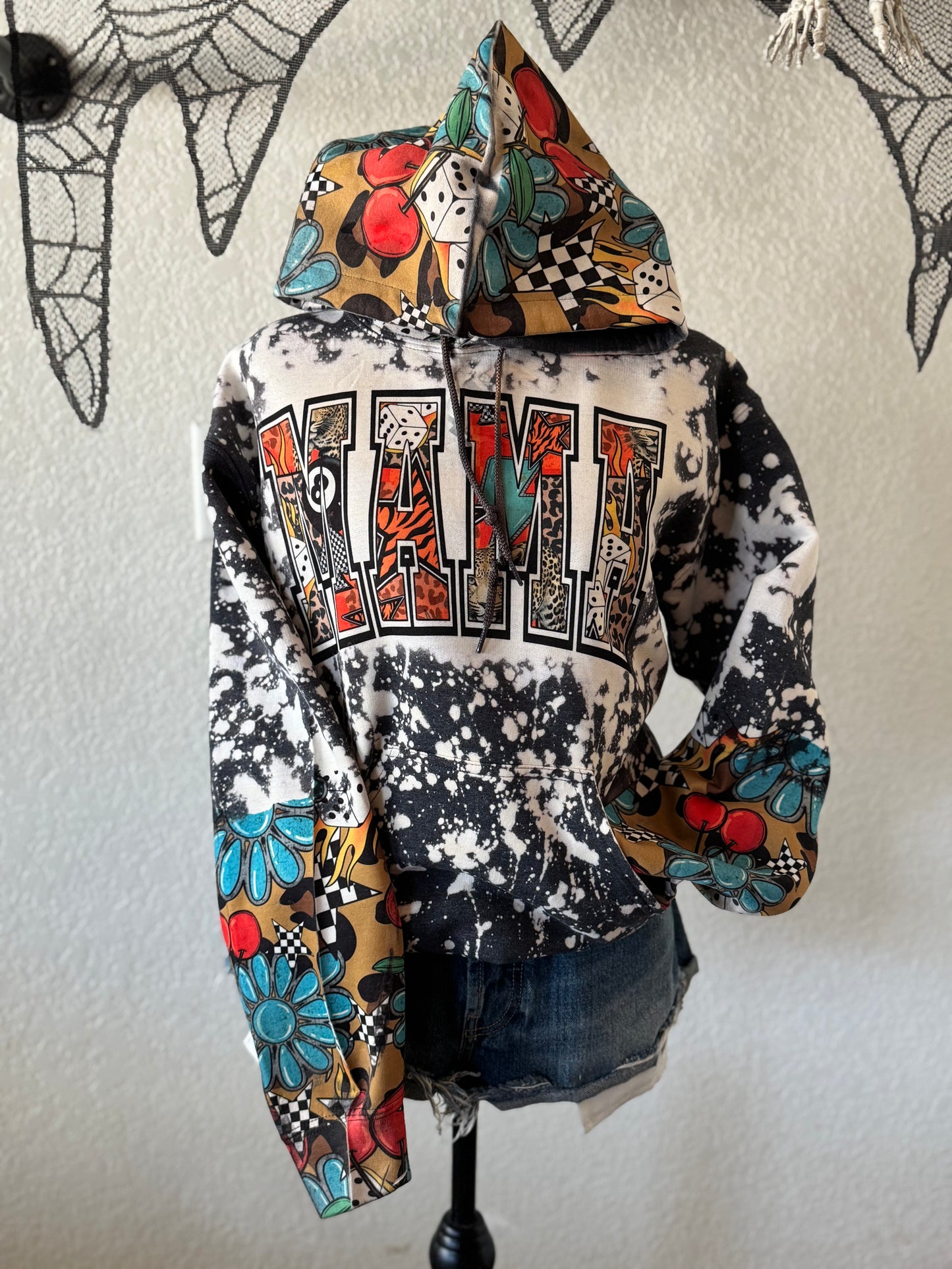 Bleached western mama hoodie