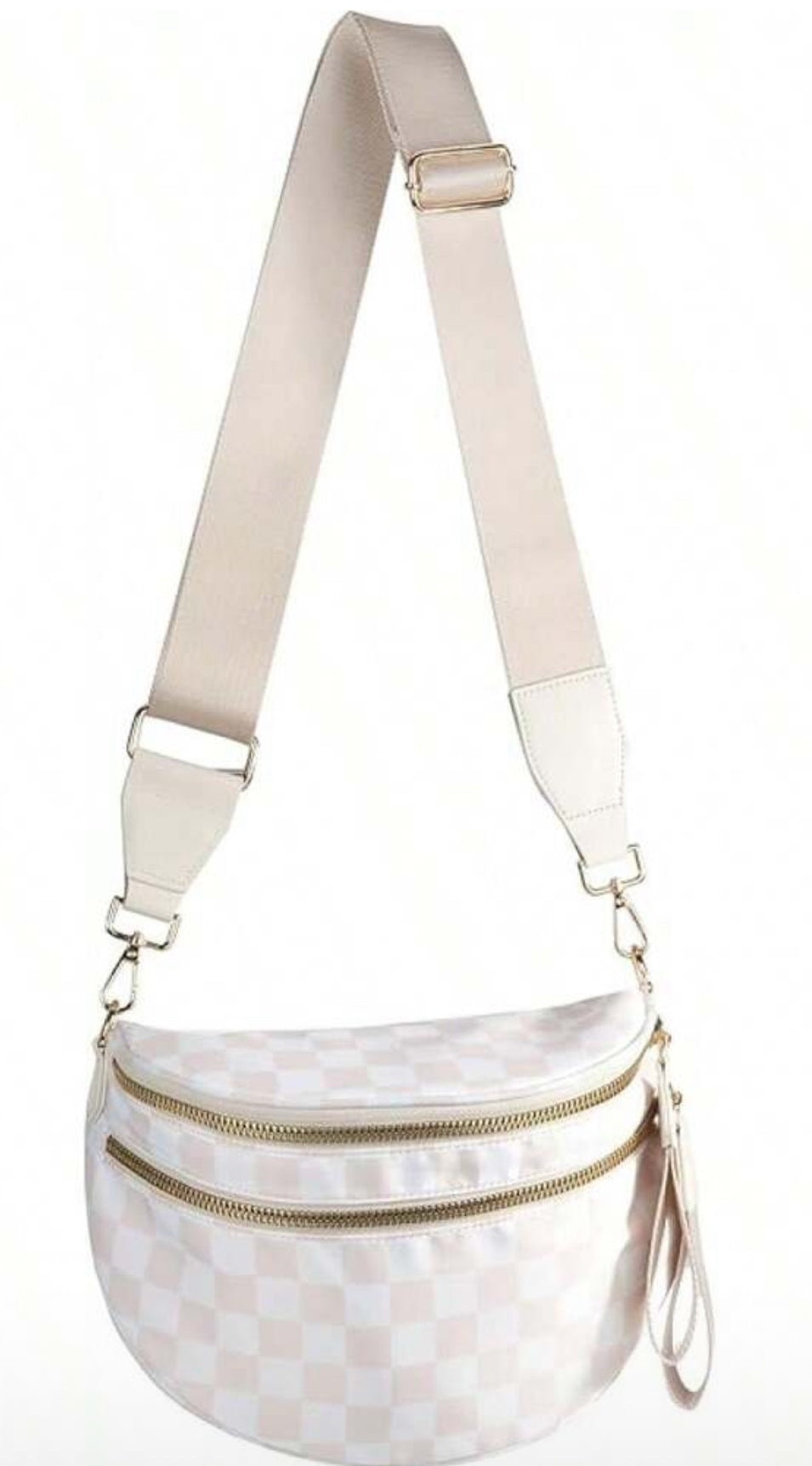 Checkered crossbody bum bag