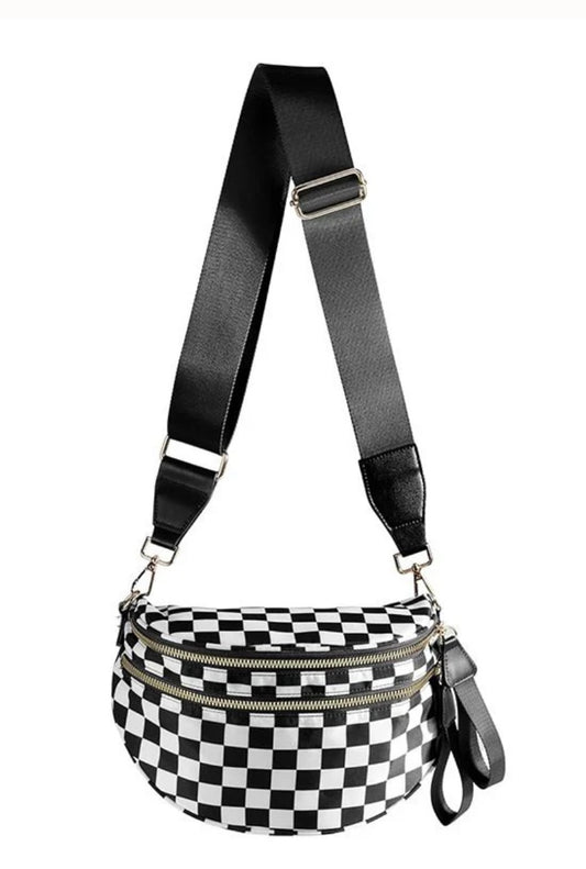 Mini Checkered crossbody bum bag
