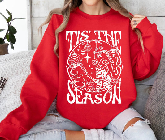 Skull tis the season crewneck