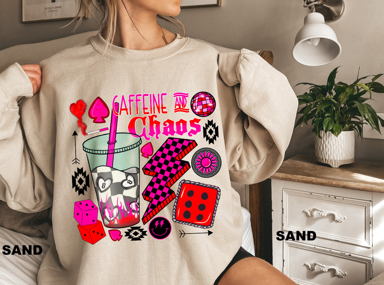 Caffeine&chaos crewneck
