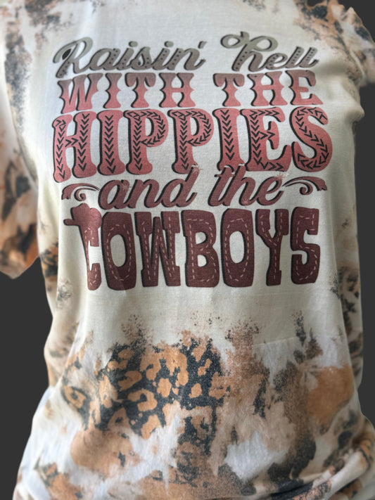 Raising hell with cowboys shirt