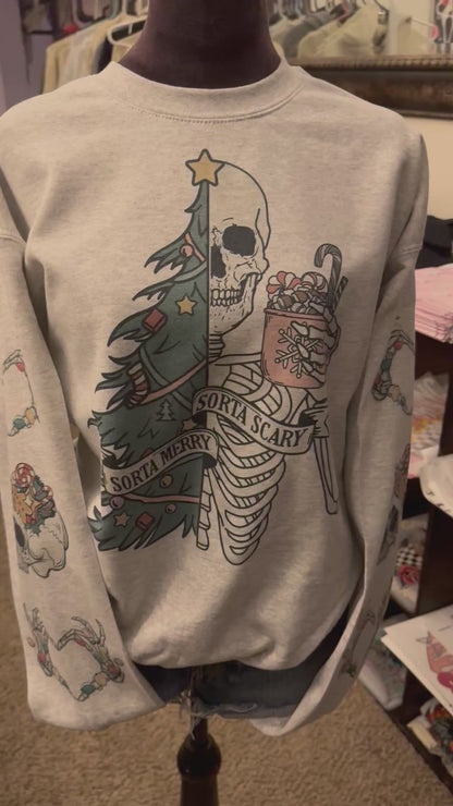 Sorta merry sorta spooky crewneck